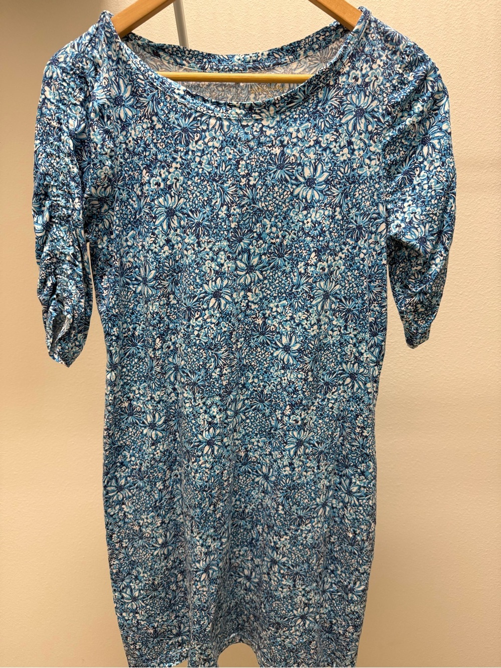 Lilly Pulitzer Blue Floral Midi Dress